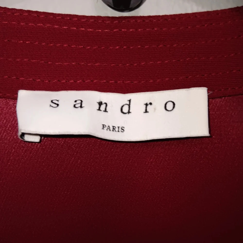 Sandro paris women's dress size S red long sleeve valentine party cockta… - Picture 8 of 8
